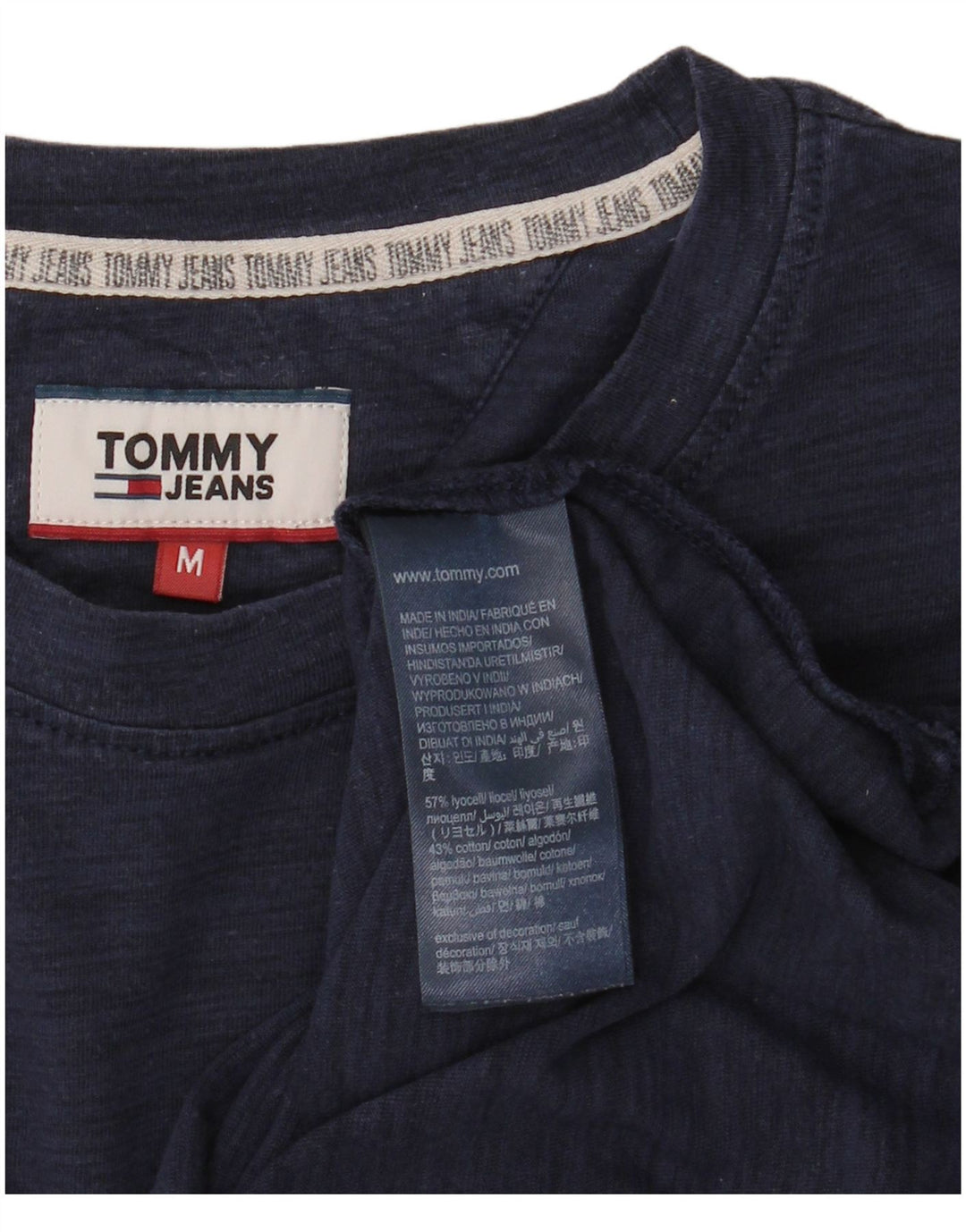 Ανδρικό T-Shirt TOMMY HILFIGER Top Medium Navy Blue Lyocell