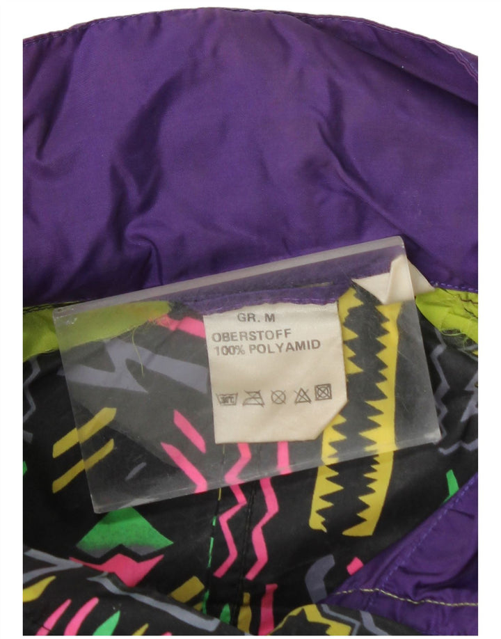 Vintage Ανδρικό μπουφάν βροχής UK 38 Medium Purple Geometric Polyamide