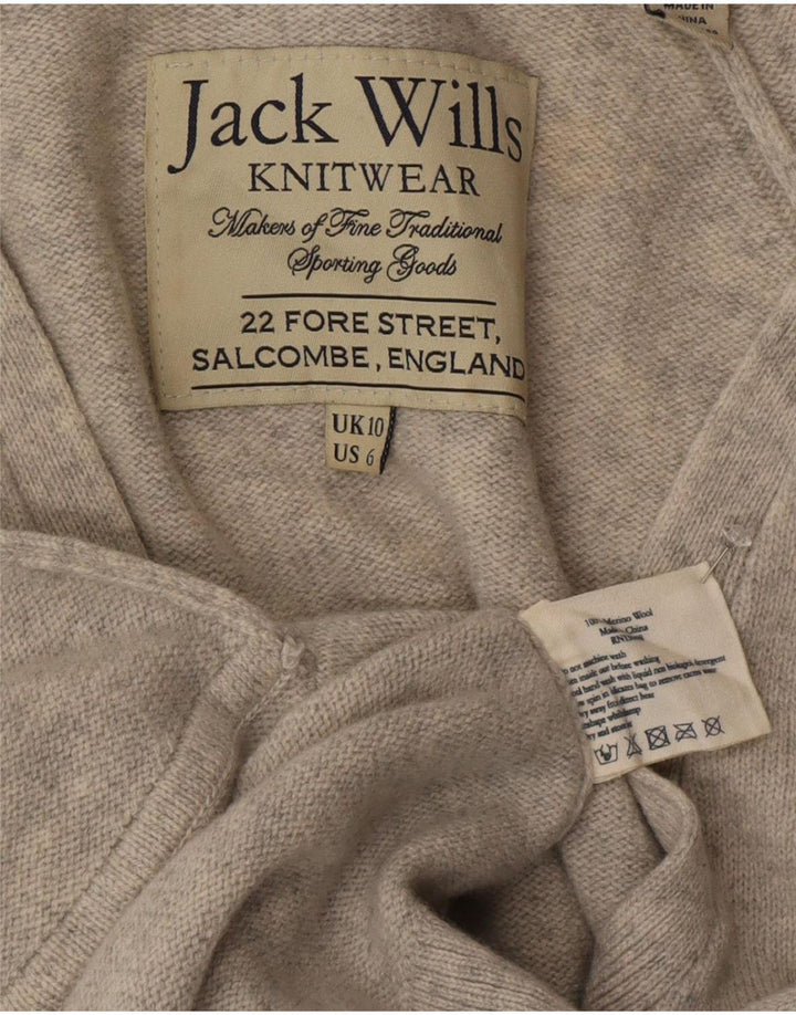 Jack Wills Γυναικεία Ζακέτα UK 10 Small Grey Wool
