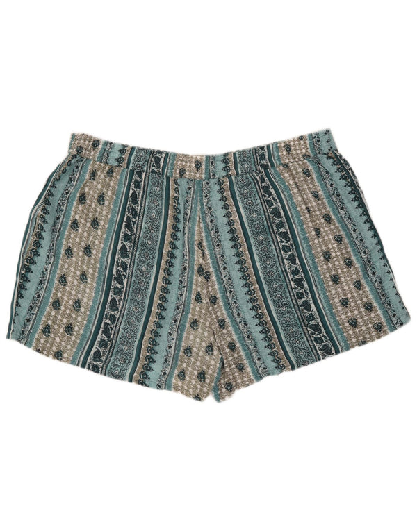 Marks & Spencer Γυναικείο Hot Pants UK 22 3XL W44 Turquoise Floral Viscose