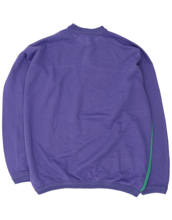 Ανδρικό γραφικό φούτερ Samar Jumper XL Purple Colourblock Βαμβακερό