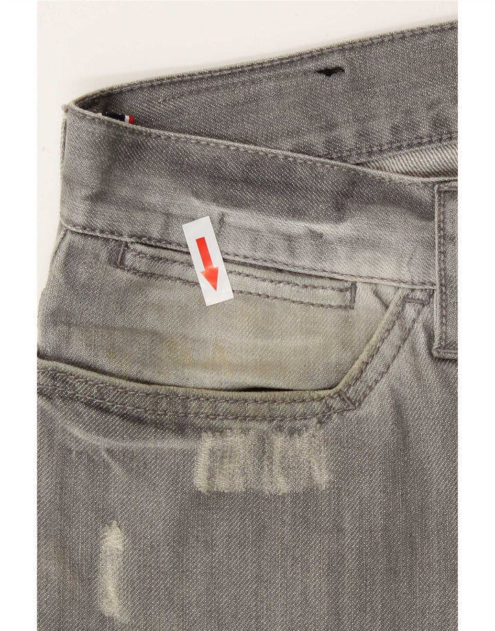 Ανδρικό τζιν Armani Distressed Straight W32 L29 Γκρι βαμβακερό