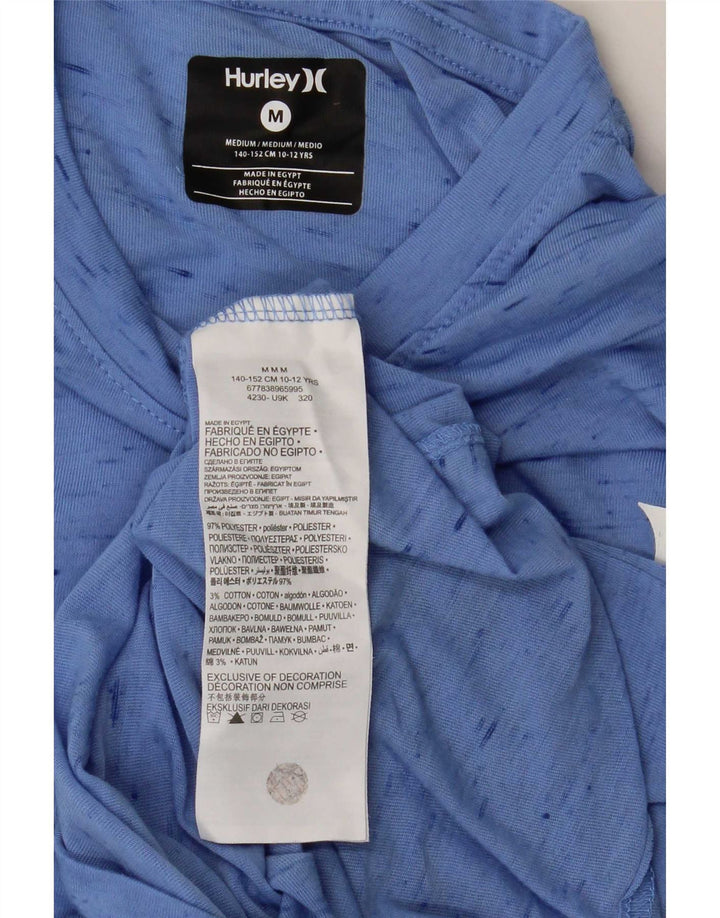 Hurley Boys Graphic Top Μακρύ μανίκι 10-11 ετών Medium Blue Flecked