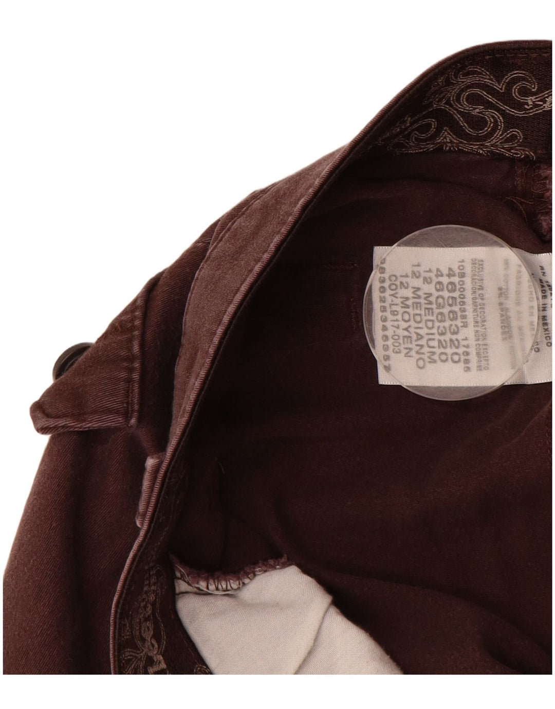 Γυναικείο ίσιο casual παντελόνι LEE US 12 μεγάλο W32 L31 καφέ βαμβακερό