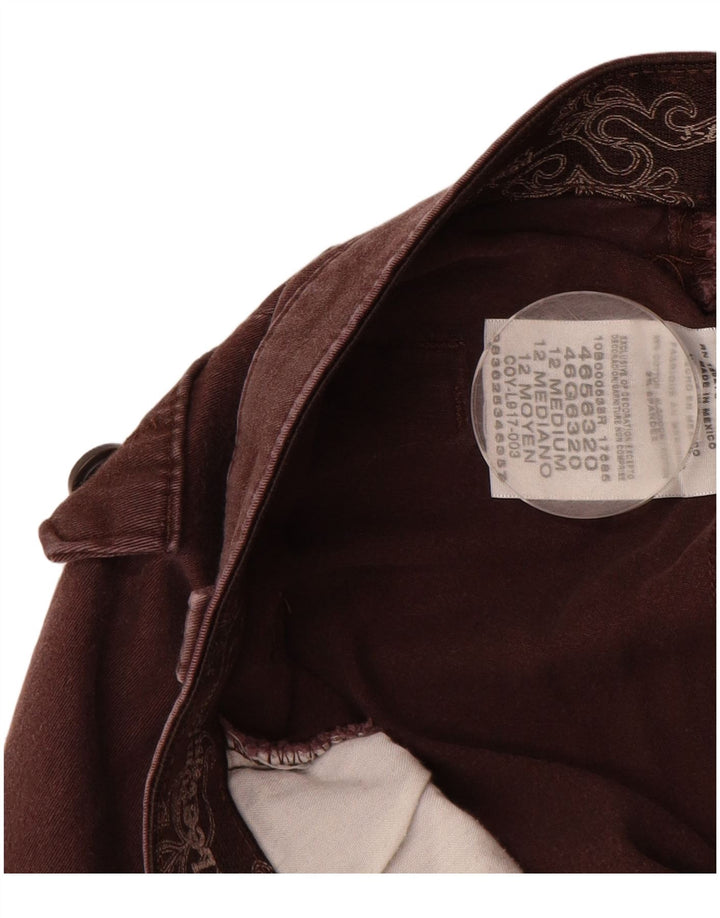 Γυναικείο ίσιο casual παντελόνι LEE US 12 μεγάλο W32 L31 καφέ βαμβακερό