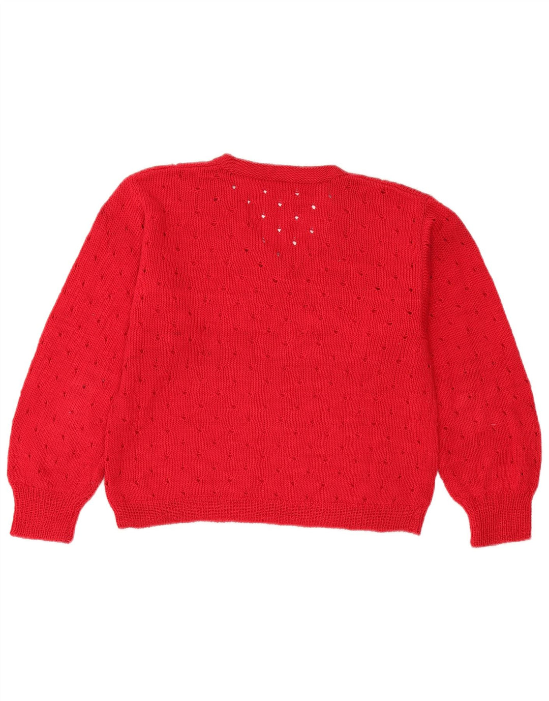 Vintage γυναικείο πουλόβερ με λαιμόκοψη Vintage UK 12 Medium Red