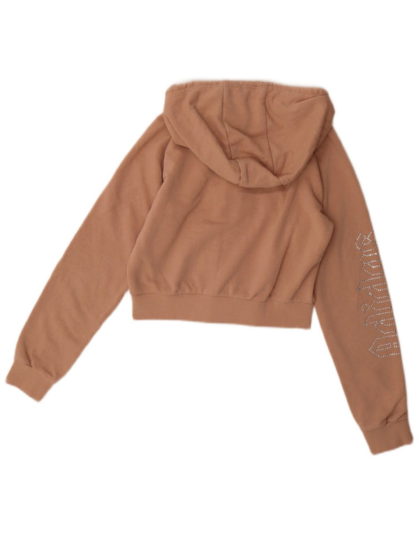 Γυναικείο πουλόβερ Adidas Crop με φερμουάρ με κουκούλα UK 10 Small Pink