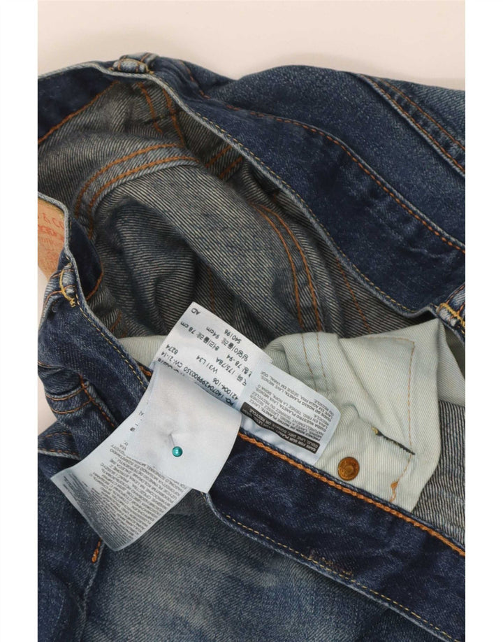 Levi's Mens 504 Straight Jeans W31 L34 Blue Cotton