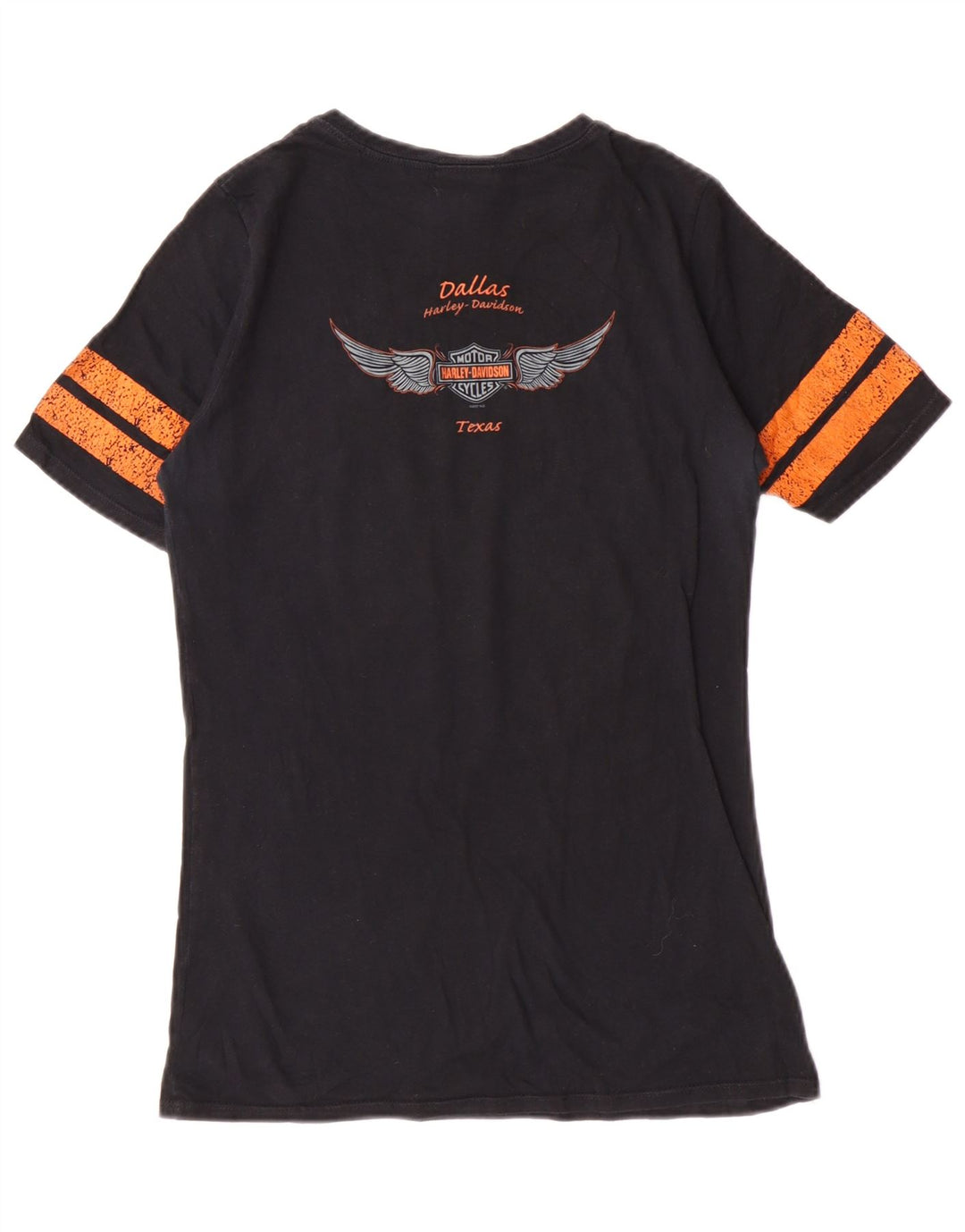 Γυναικείο γραφικό μπλουζάκι HARLEY DAVIDSON Top UK 12 μεσαίο μαύρο βαμβακερό