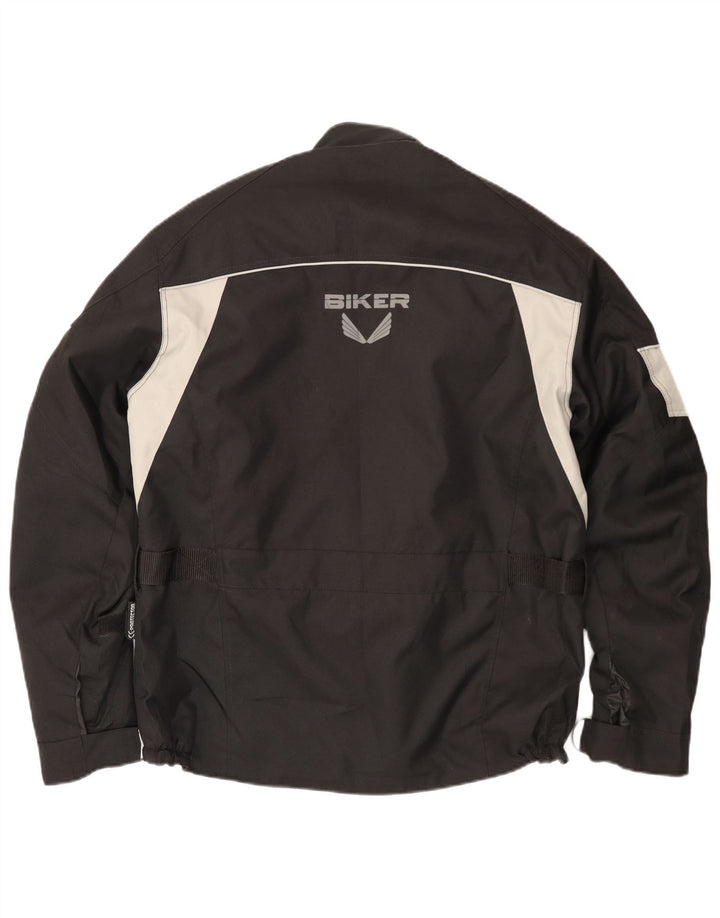 Biker Mens Biker Racer Jacket Μέγεθος 50 Medium Black Colourblock Polyester