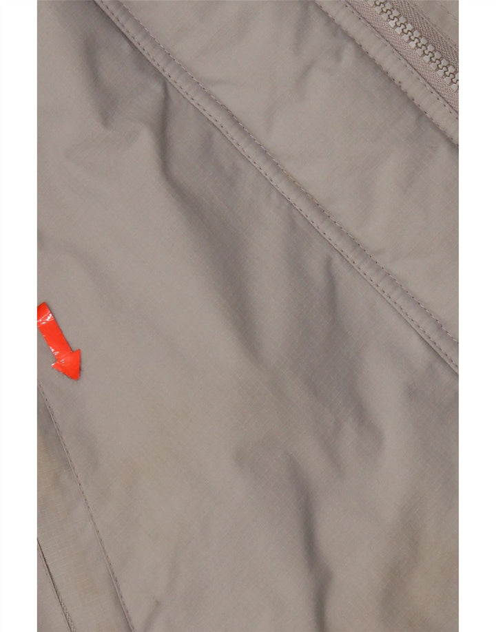 Superdry γυναικείο μπουφάν με κουκούλα αντιανεμικό UK 16 μεγάλο γκρι νάιλον