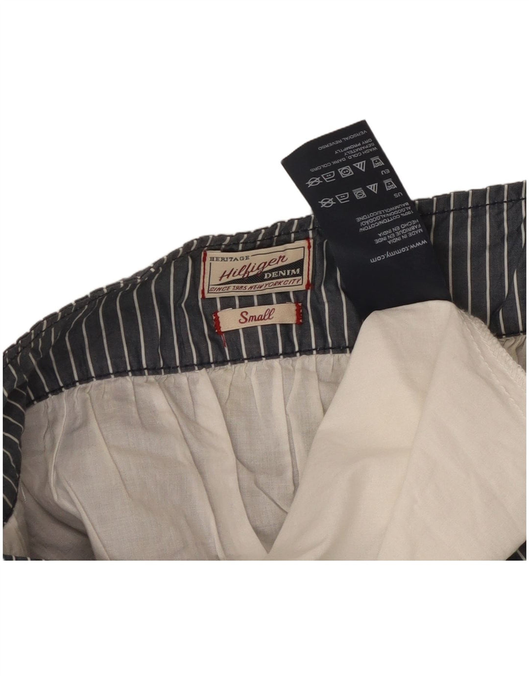 Tommy Hilfiger Γυναικεία φούστα A-Line Small W30 Navy Blue Pinstripe Cotton