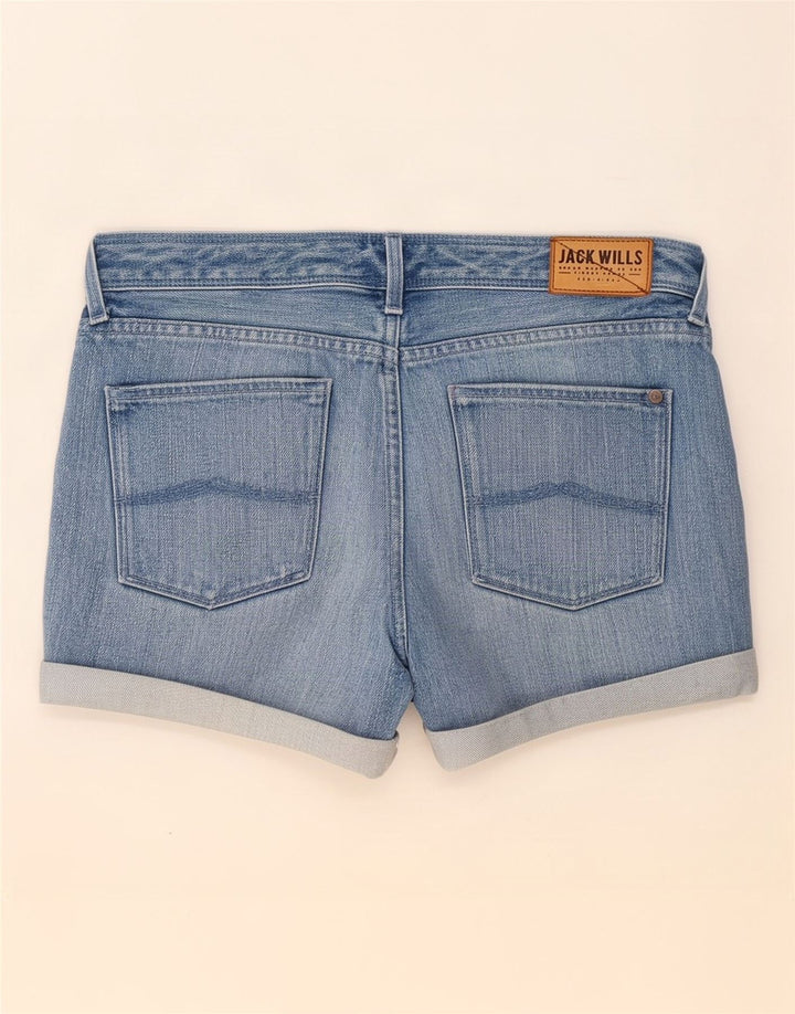 Jack Wills Γυναικείο τζιν σορτς μεσαίο W30 με μπλε στίγματα