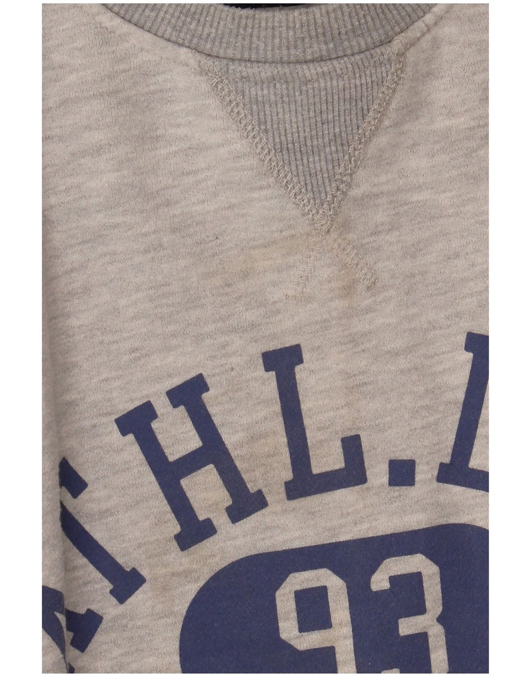 Crew Clothing Ανδρικό γραφικό φούτερ Jumper Μεγάλο γκρι βαμβακερό