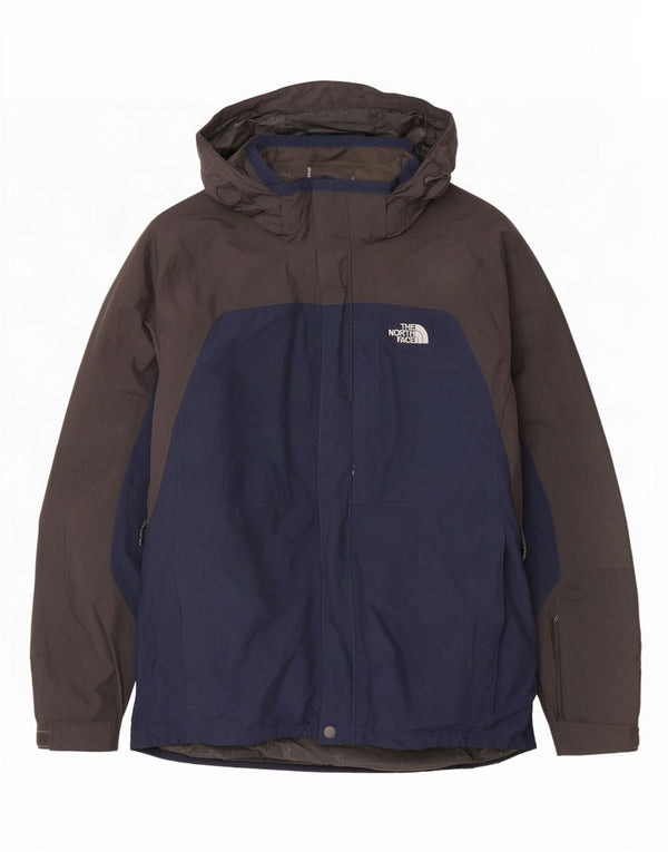 Ανδρικό μπουφάν βροχής με κουκούλα North Face UK 42 XL Navy Blue Colourblock
