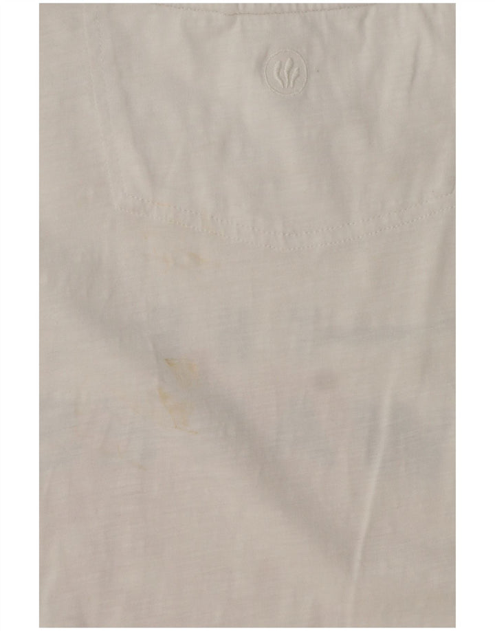 Ανδρικό γραφικό T-Shirt Fat Face Top μεγάλο λευκό βαμβακερό