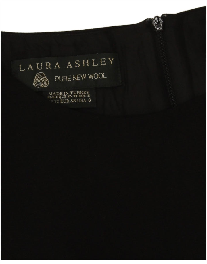 Γυναικείο φόρεμα με θήκη Laura Ashley UK 12 Medium Black New Wool