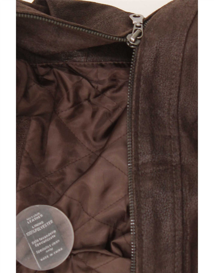 Bata and More Ανδρικό δερμάτινο μπουφάν IT 54 2XL Καφέ