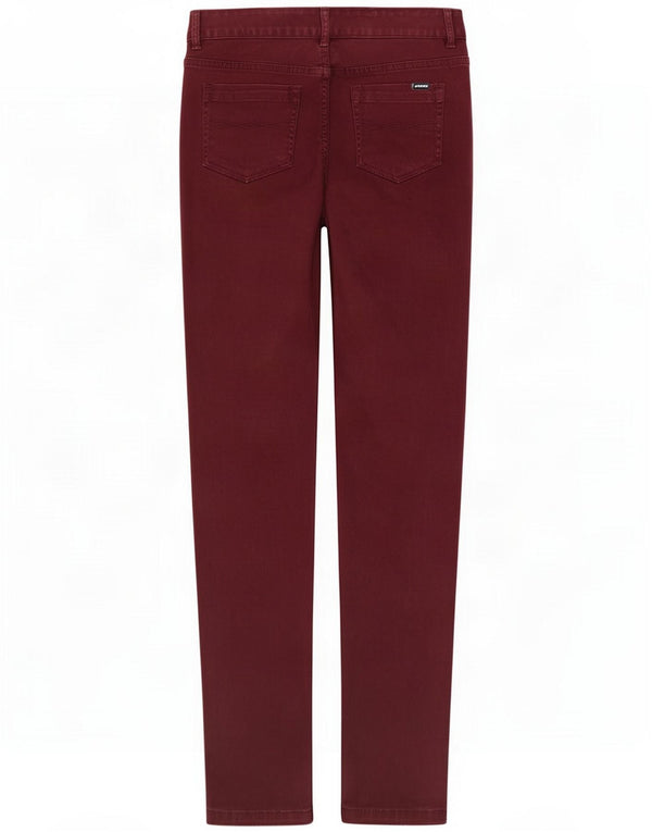 Musto Γυναικείο Skinny Casual Παντελόνι UK 10 Small W27 L31 Βουργουνδί Βαμβακερό