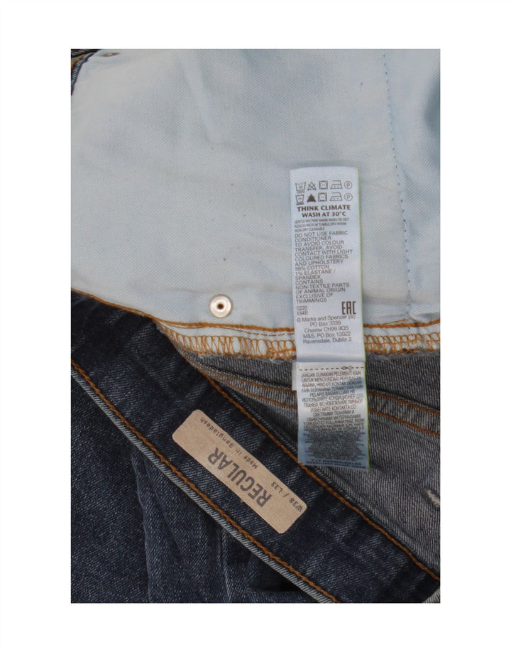 Ανδρικό τζιν κανονικό ίσιο Marks & Spencer W38 L33 Μπλε βαμβακερό