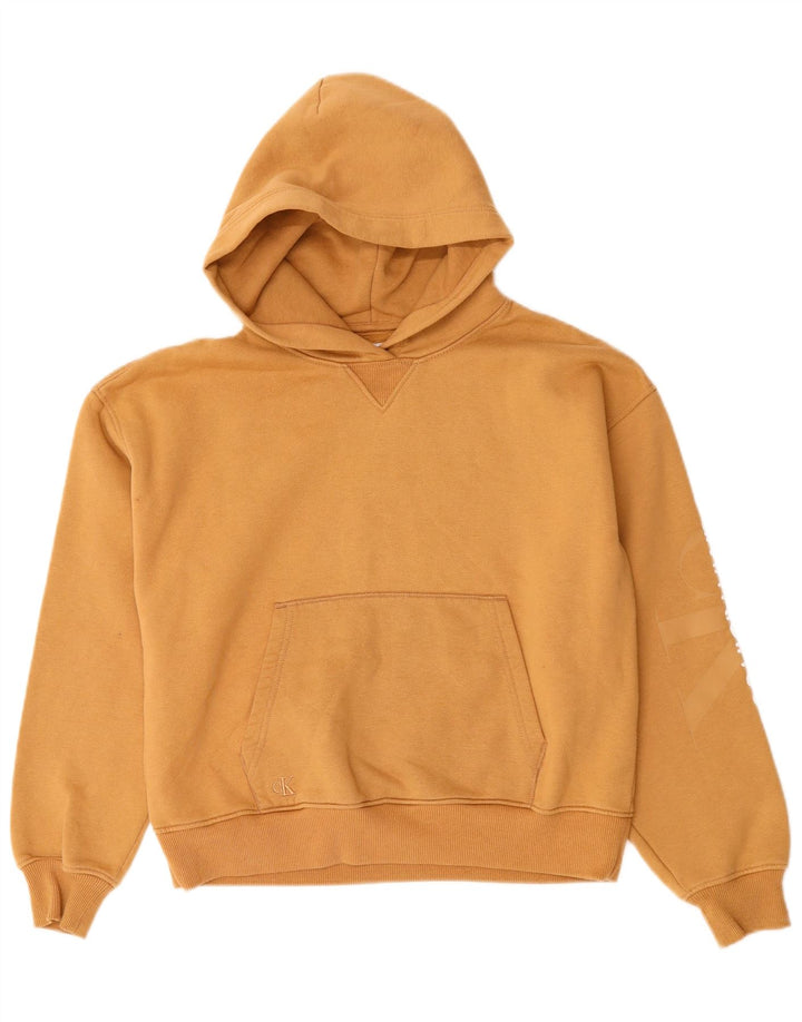 CALVIN KLEIN JEANS Γυναικεία κουκούλα με κουκούλα μεγάλου μεγέθους UK 10 Small Beige