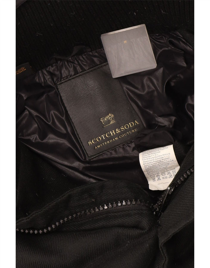 Ανδρικό μπουφάν με κουκούλα Scotch & Soda UK 38 Medium Black Nylon