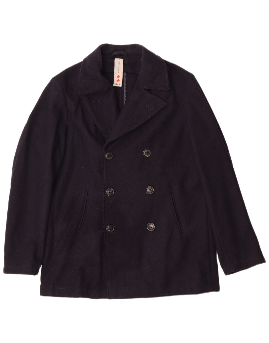 Slam Ανδρικό παλτό μπιζελιού UK 42 XL Navy Blue Wool