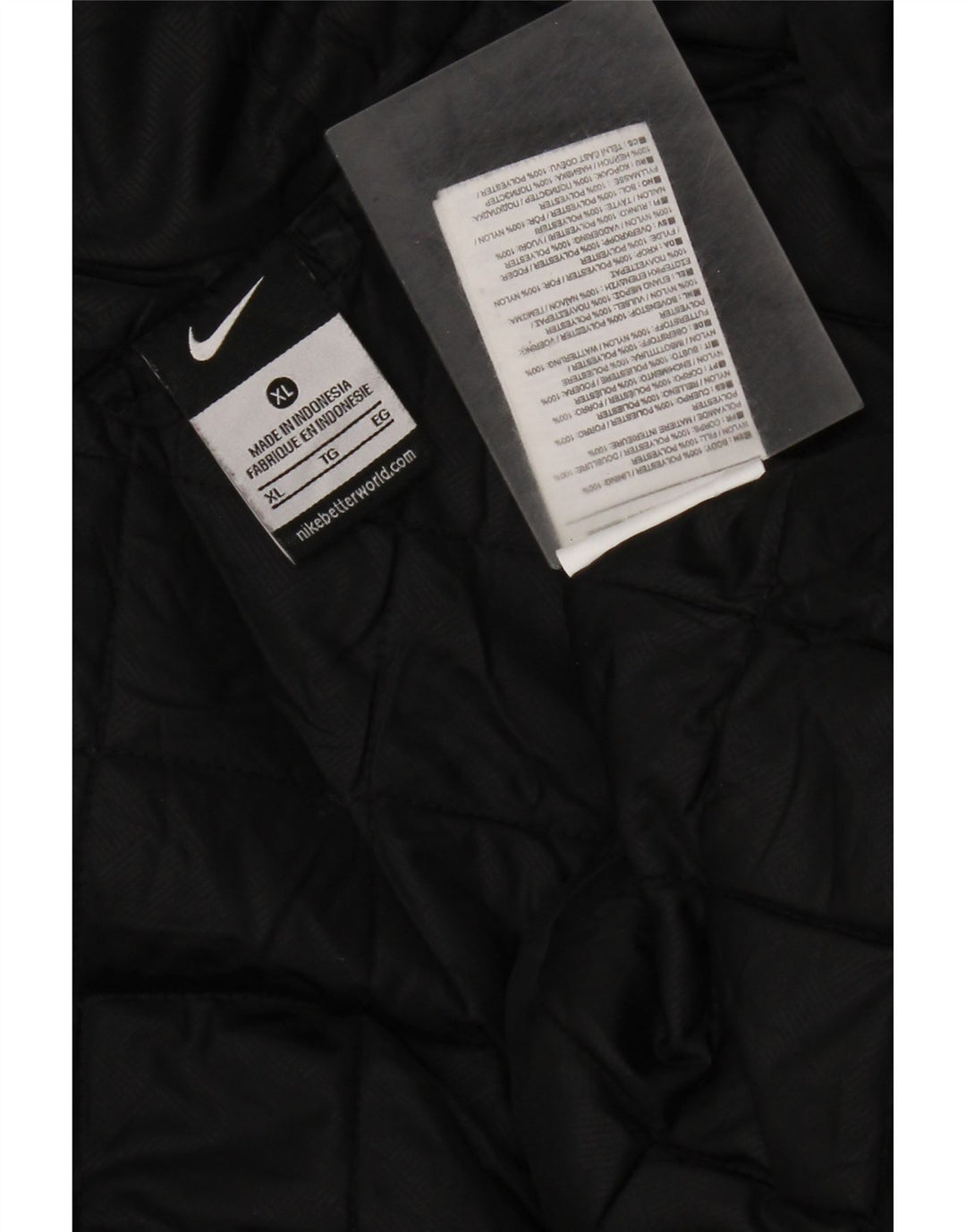 Ανδρικό μπουφάν με κουκούλα Nike UK 42 XL Μαύρο πολυεστέρα