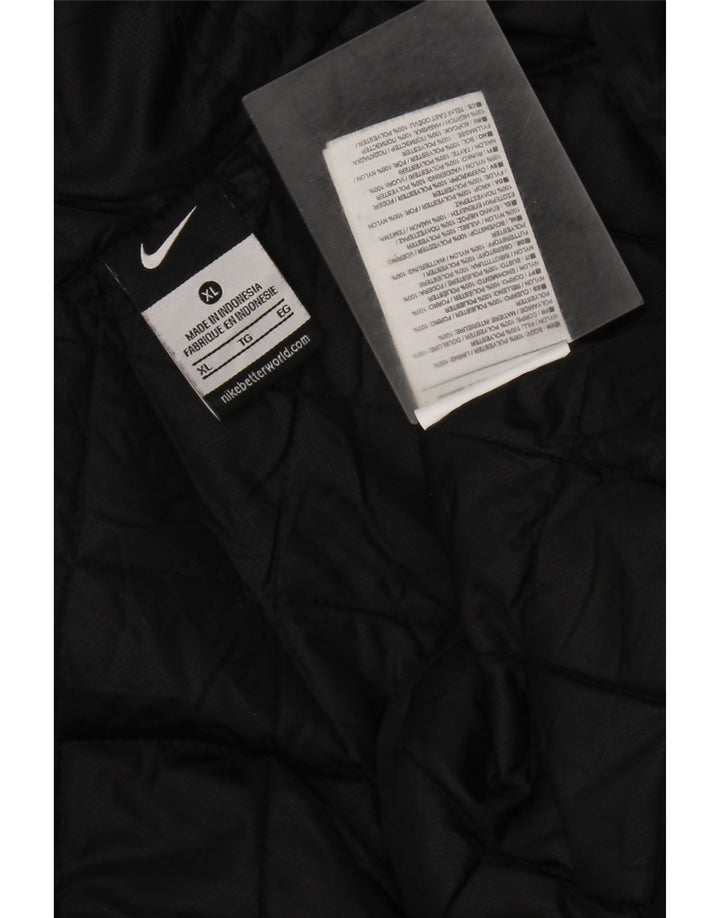 Ανδρικό μπουφάν με κουκούλα Nike UK 42 XL Μαύρο πολυεστέρα