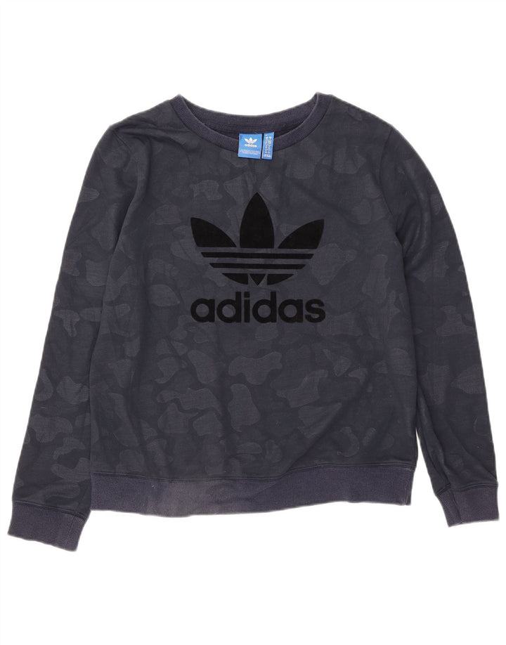 Γυναικείο φούτερ ADIDAS Oversized Jumper UK 10 Small Navy Blue