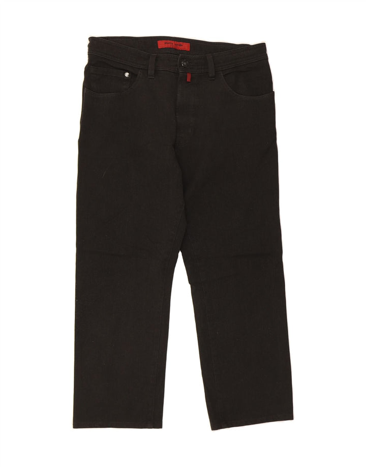 PIERRE CARDIN Mens Cropped Jeans W34 L25 Black Polyester Vintage Pierre Cardin and Second-Hand Pierre Cardin from Messina Hembry 