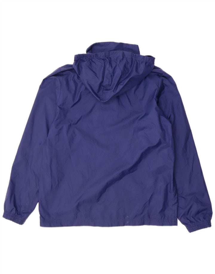 Adidas Boys Hooded Rain Jacket 13-14 Years Navy Blue Polyester
