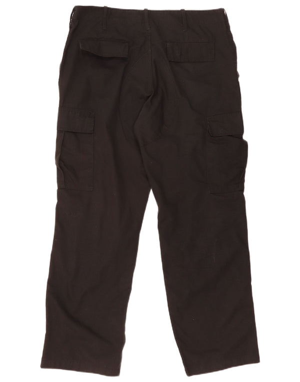 Vintage Ανδρικό ίσιο παντελόνι Cargo Medium W36 L30 Μαύρο