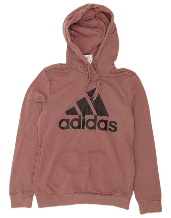 Adidas Γυναικείο Γραφικό Hoodie Jumper UK 10 Small Purple Cotton