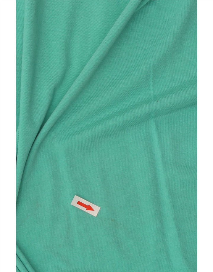 Adidas Γυναικείο T-Shirt Top UK 14 Μεγάλο Τυρκουάζ Βαμβάκι