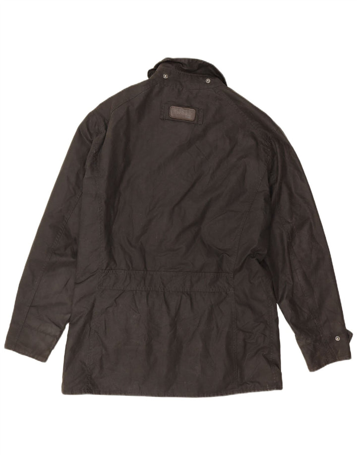 Ανδρικό κερωμένο βαμβακερό μπουφάν Barbour UK 40 Large Black