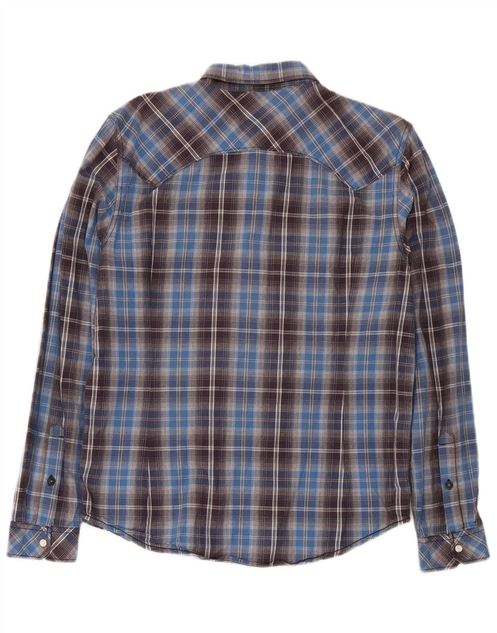 Ανδρικό πουκάμισο Lee Slim Fit Large Blue Check Cotton