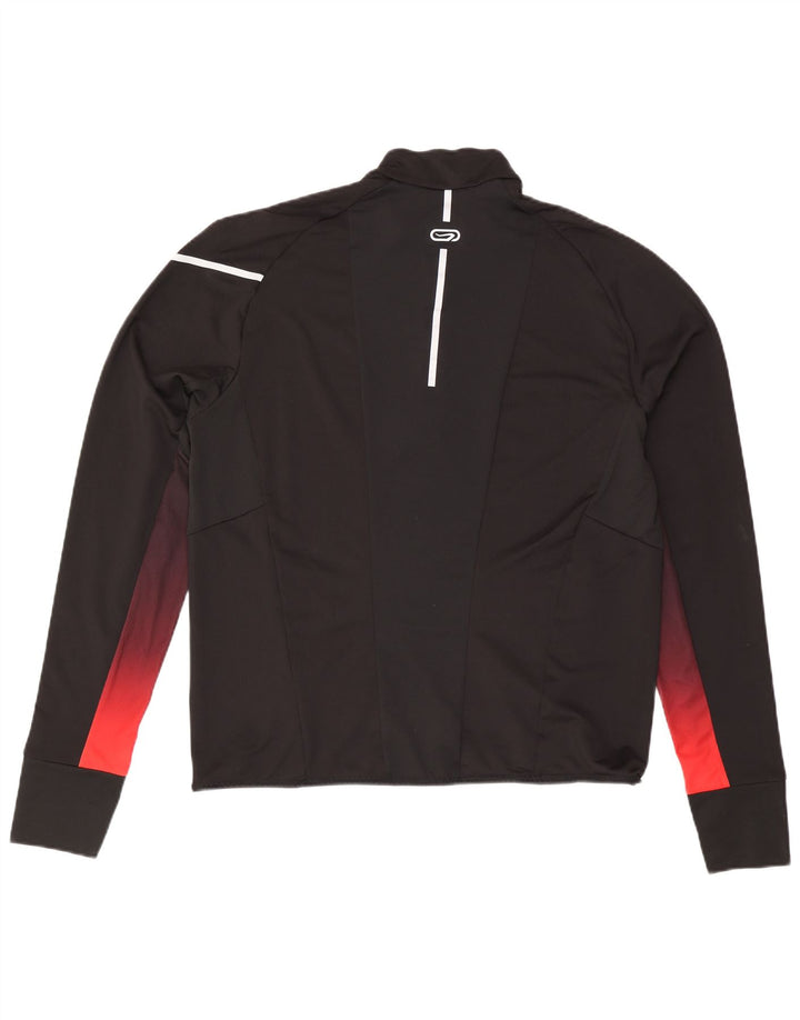 Ανδρική φόρμα πουλόβερ με φερμουάρ Decathlon Top XL Black Colourblock