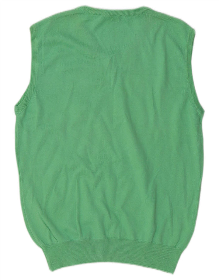 Brooksfield ανδρικό γιλέκο Tank Top IT 46 Small Green Cotton