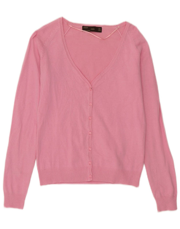 Zara Γυναικεία Ζακέτα UK 10 Small Pink
