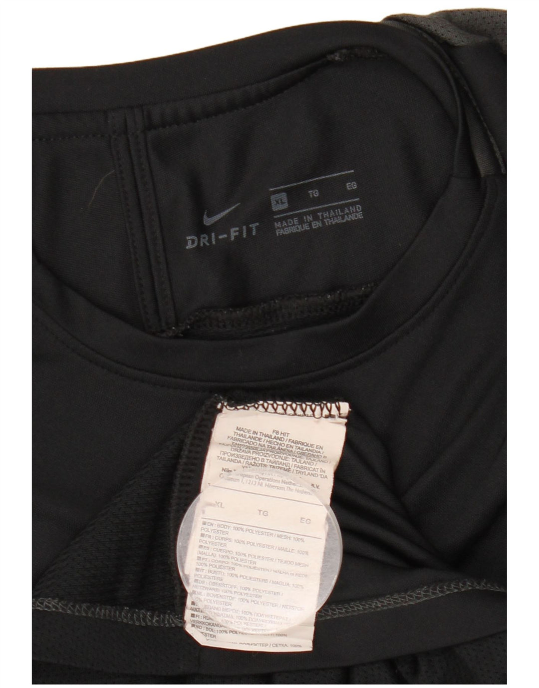 Ανδρικό T-Shirt Nike Dri Fit Top XL Μαύρο Colourblock Πολυεστέρας