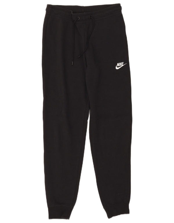 Γυναικεία αθλητική φόρμα NIKE Παντελόνι Joggers UK 10 Small Black Cotton