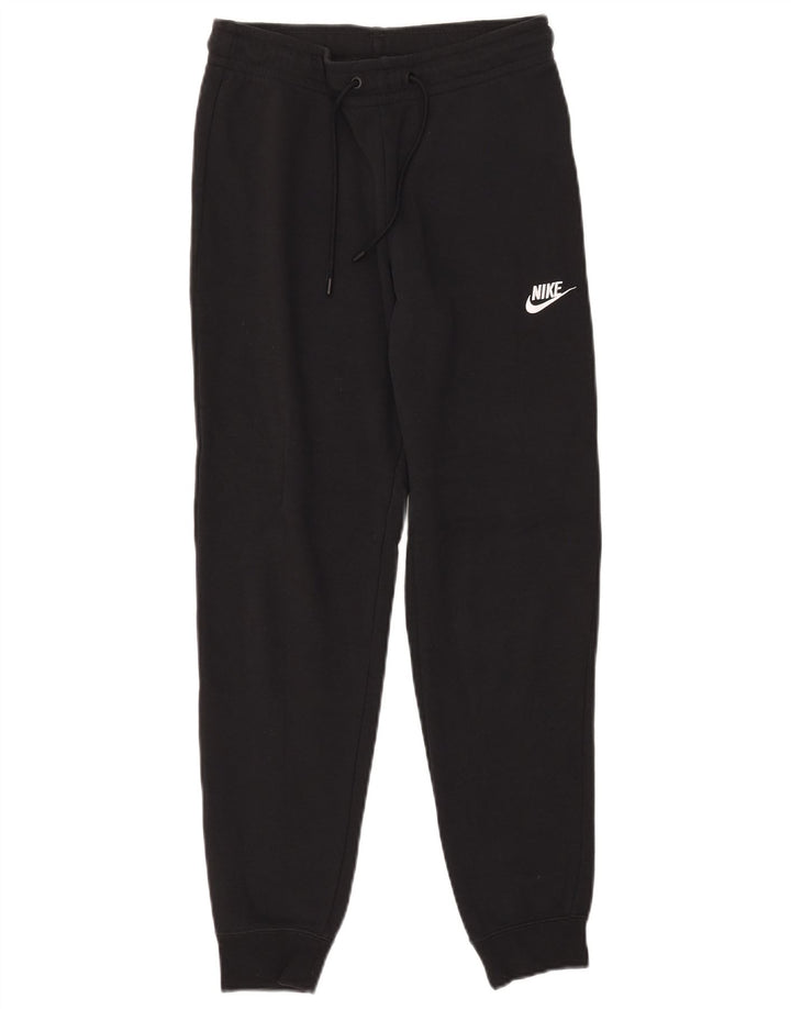 Γυναικεία αθλητική φόρμα NIKE Παντελόνι Joggers UK 10 Small Black Cotton