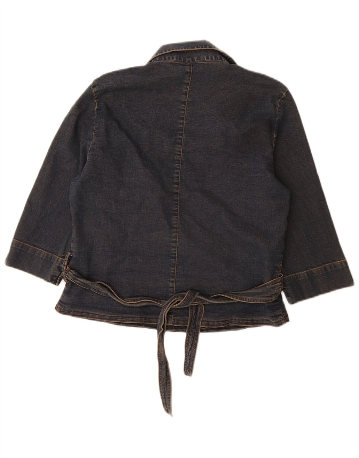 Marks & Spencer Γυναικείο Τζιν μπουφάν με μανίκια 3/4 UK 12 Medium Navy Blue