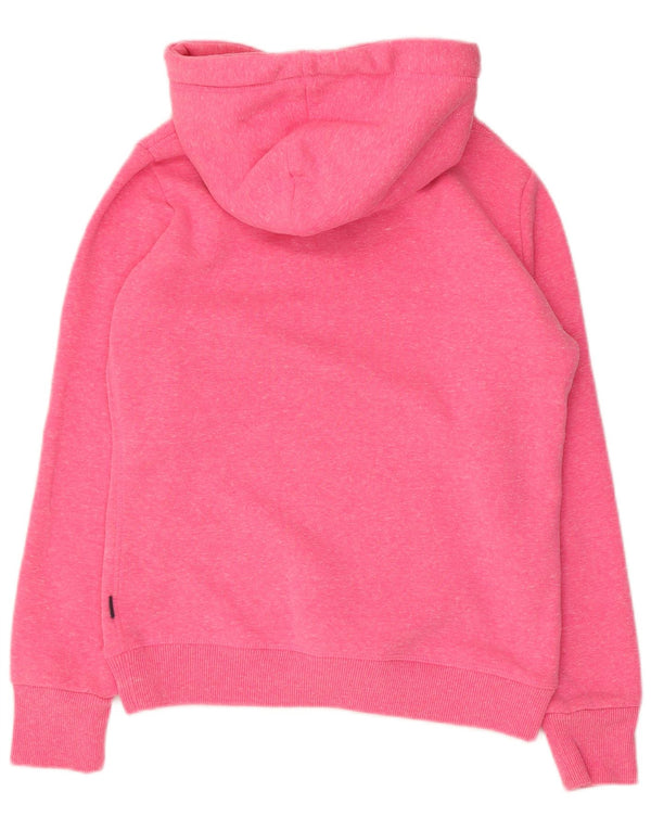 Superdry γυναικεία γραφικά κουκούλα UK 10 Small Pink Flecked Polyester