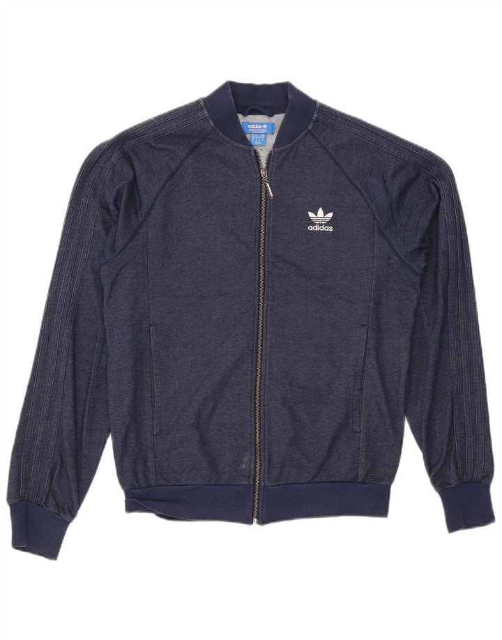 Ανδρική αθλητική φόρμα Adidas Top μπουφάν μεσαίο ναυτικό μπλε βαμβακερό