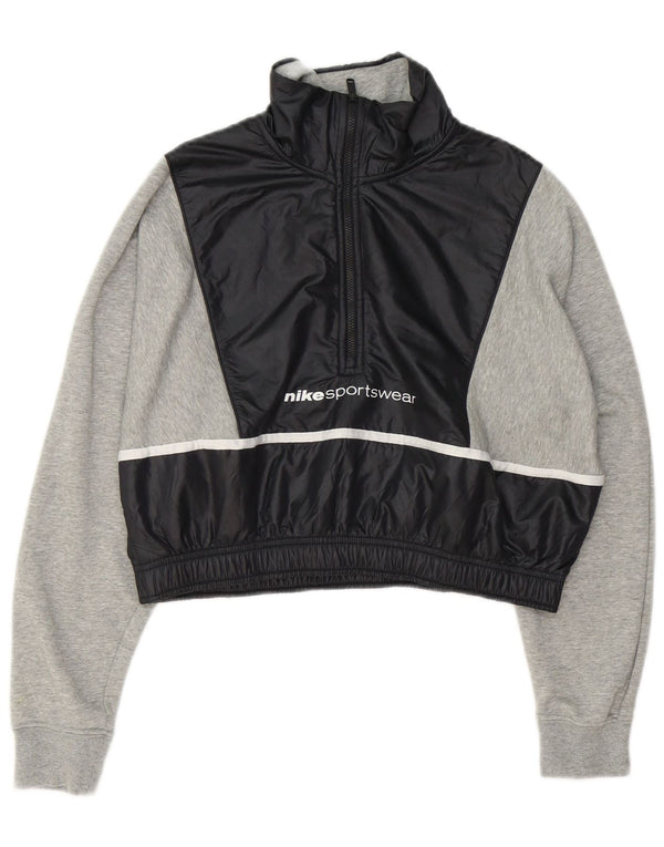 Γυναικεία φούτερ Nike Crop Jumper UK 10 Small Grey Colourblock