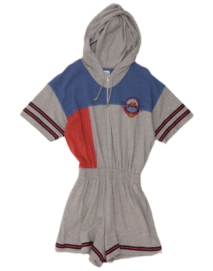 Γυναικείο Playsuit με κουκούλα Cacao UK 14 Βαμβακερό μεσαίο γκρι χρώμα