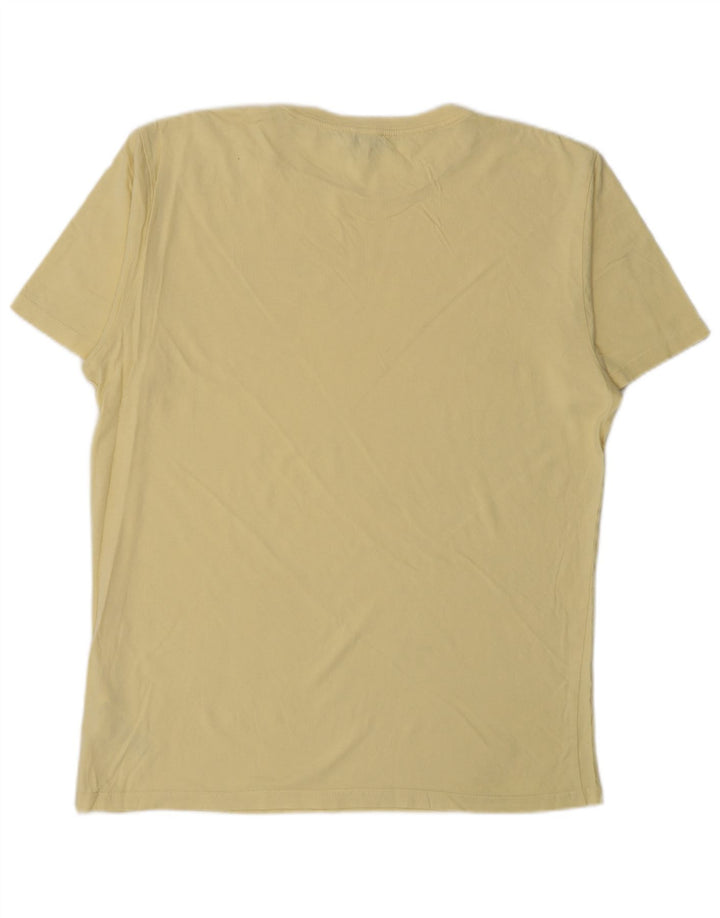 Ανδρικό T-Shirt Reiss Top από μεσαίο κίτρινο βαμβάκι