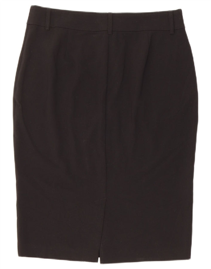 Marks & Spencer Γυναικεία Pencil Φούστα UK 12 Medium W30 Black Polyester